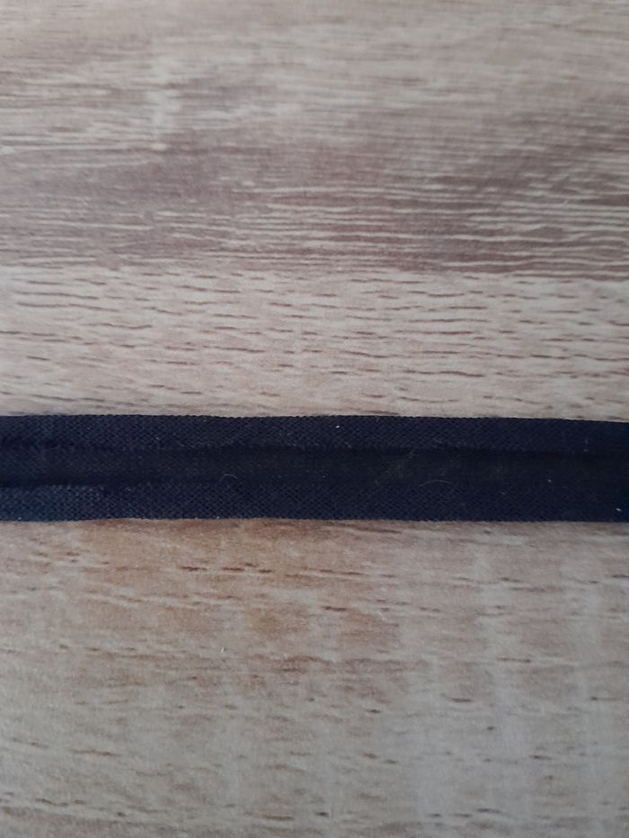 3m40 de biais plier noir coton 12mm de large - photo numéro 5
