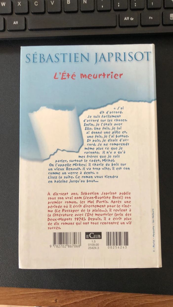 L’été meurtrier Sébastien japrisot - photo numéro 2