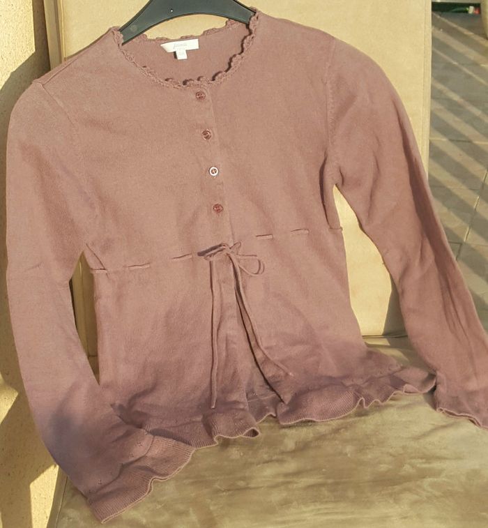 adorable gilet Jacadi violine 12 ans