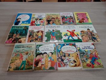 Lot de 14 livres, bibliothèque rose, le clan des sept(4)