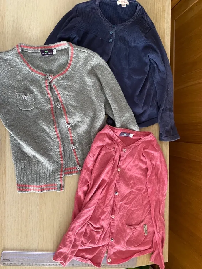 Gilets sergent major dpam 6 ans fille violet rose gris