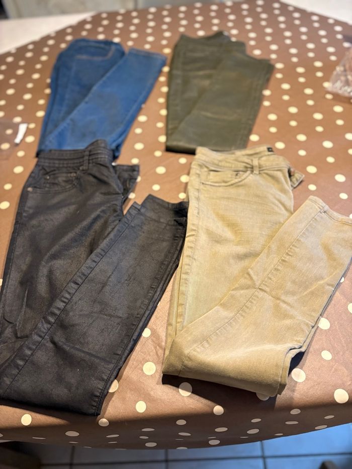 Lot 4 pantalons slim taille 38 - photo numéro 3