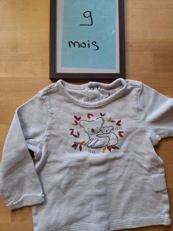 T-shirt manches longues pour garçon taille 9mois marque Orchestra très bon état