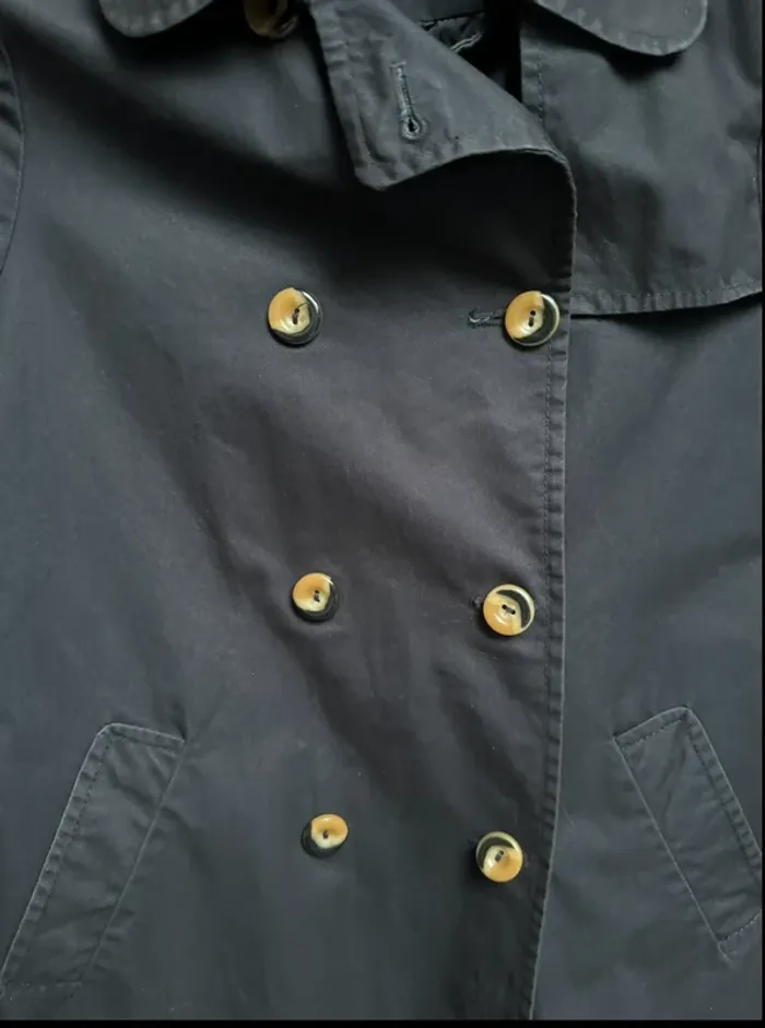 Trench bleu marine Zara fille 7/8 ans - photo numéro 2