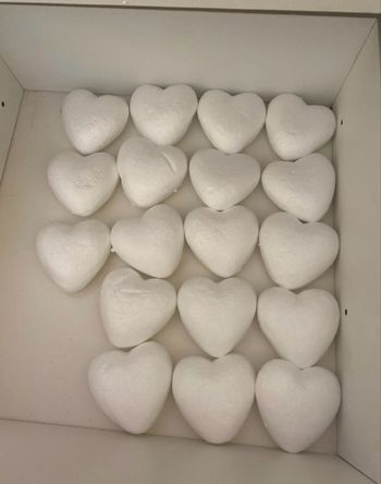 Lot de 18 coeur  en polystyrène