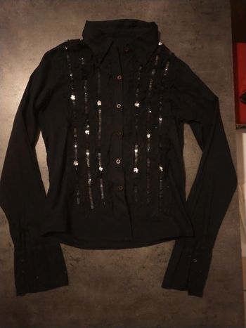 Chemise noire  a séquins t 36