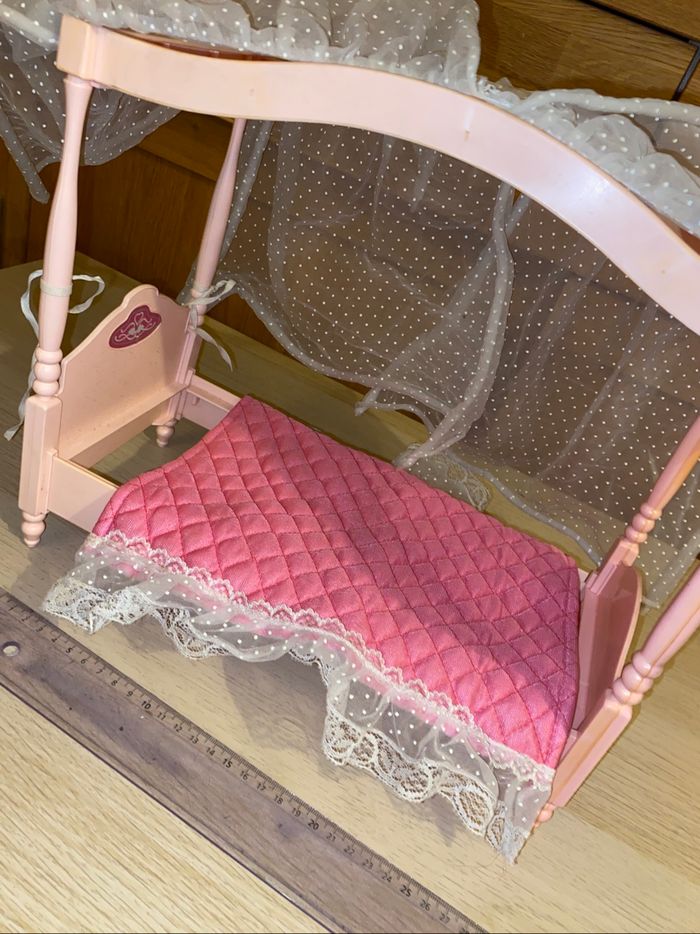 Barbie Mattel poupée lit baldaquin vintage dream glow bed 1985 - photo numéro 5