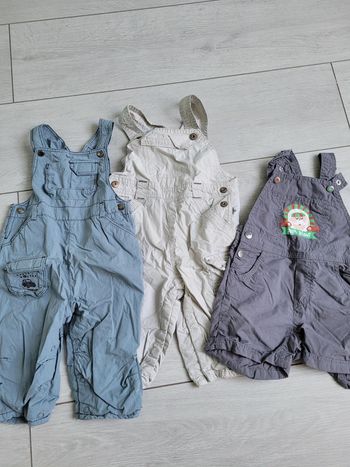 Lot de 3 salopettes 9 mois