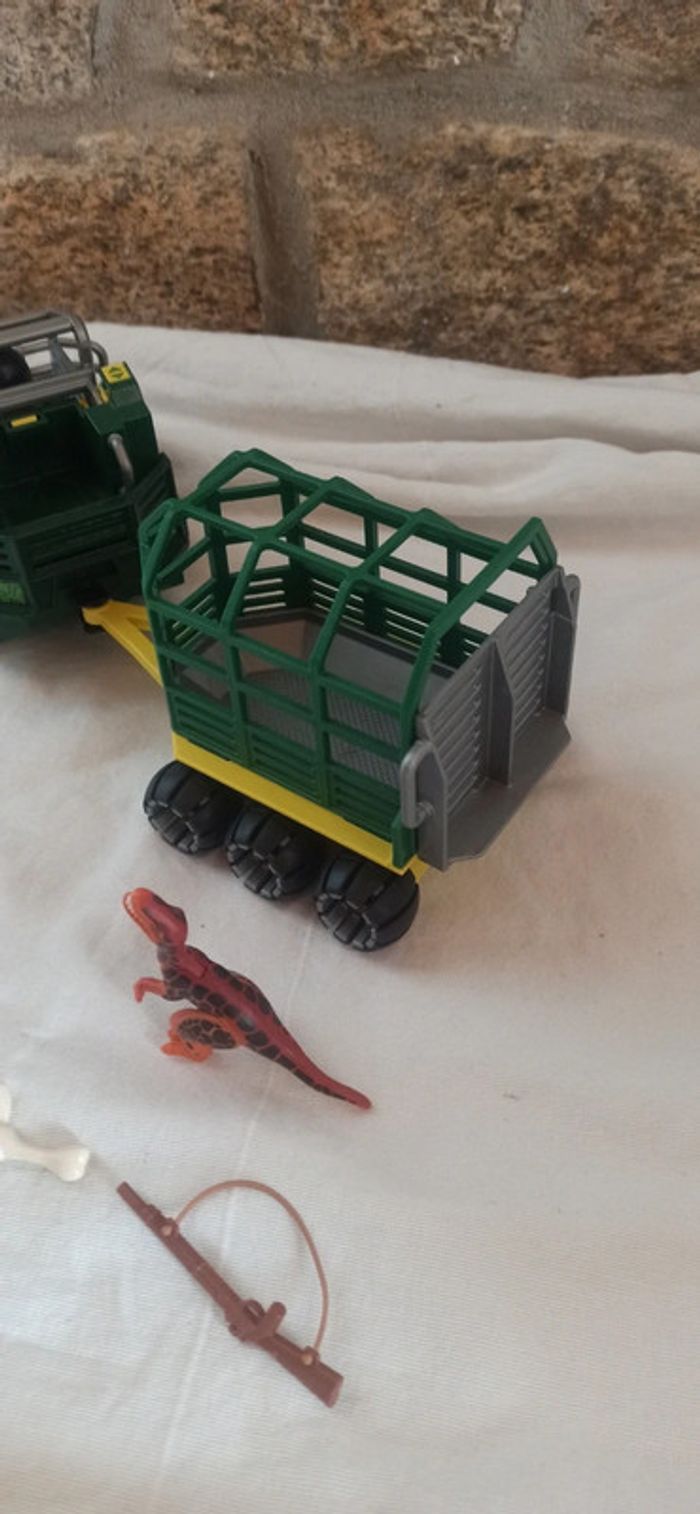 Véhicule chasseur braconnier de dinosaure avec remorque cage playmobil - photo numéro 5