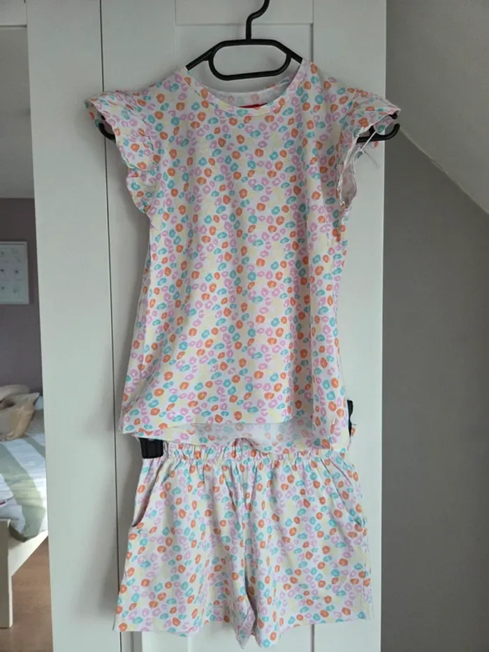 Ensemble short été fille taille 10 ans - photo numéro 4