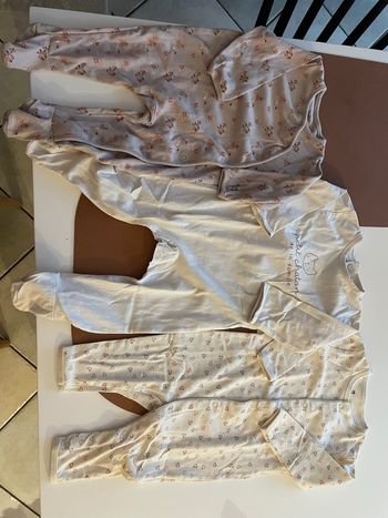 Lot de 3 grenouillères 