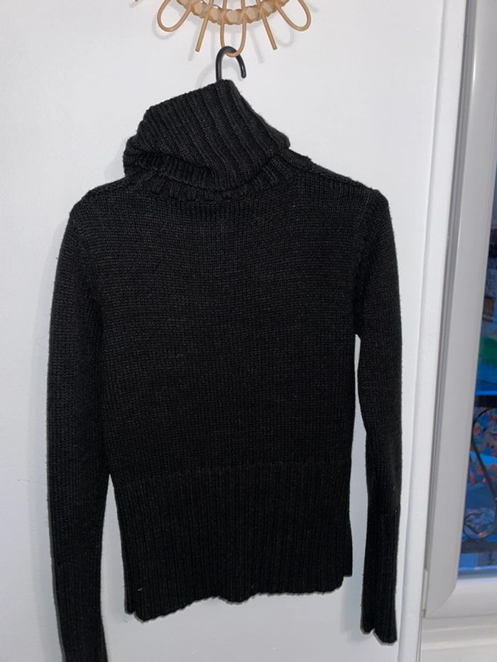 Pull chaud col roulé noir M h&m - photo numéro 7