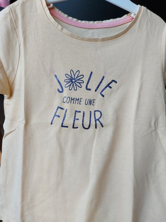 Tee-shirt manches courtes Vertbaudet 4 ans jaune - photo numéro 2