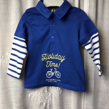 T-shirt polo manches marin 12 mois Orchestra
