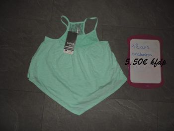 débardeur orchestra taille 12 ans