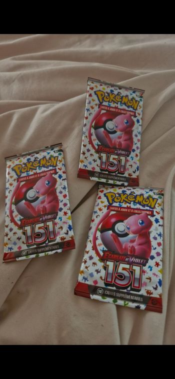 3 boosters pokemon serie 151
