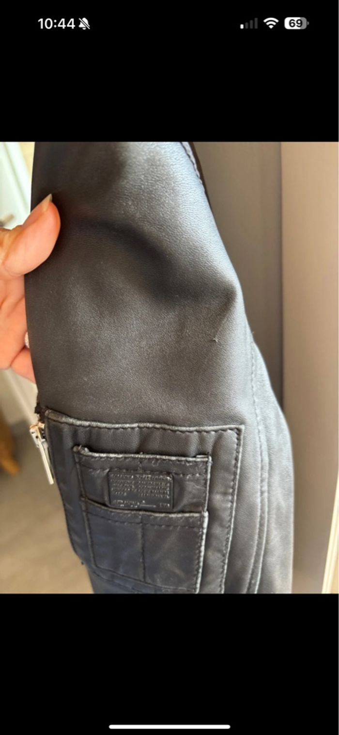 Veste en cuir redskins - photo numéro 3