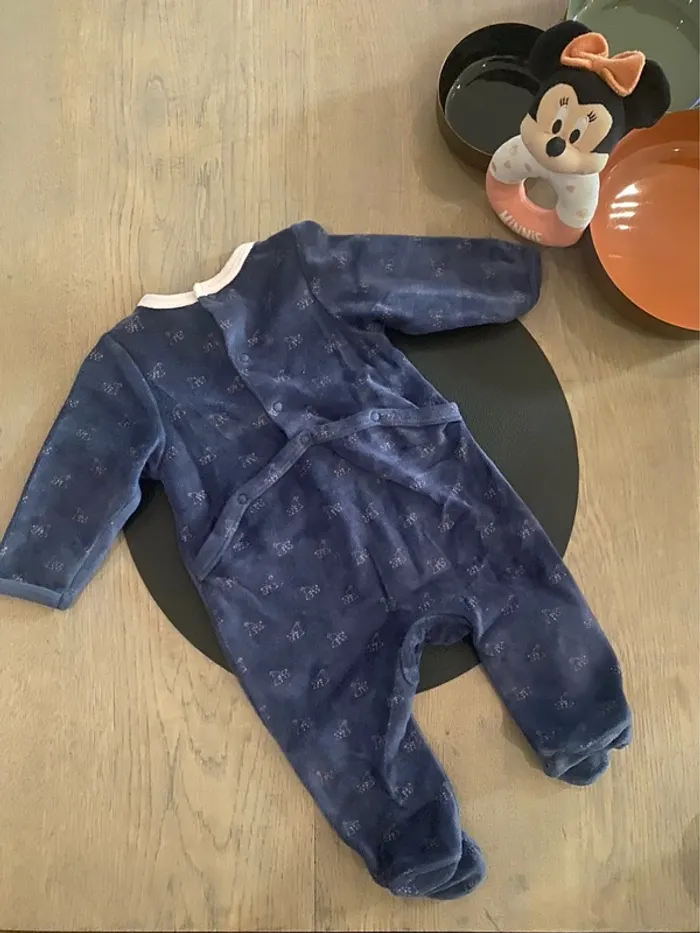 Pyjamas 6 mois Mots d’enfants rose bleu marine - photo numéro 7