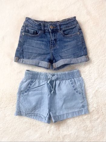 Lot de deux shorts bleus 5 ans
