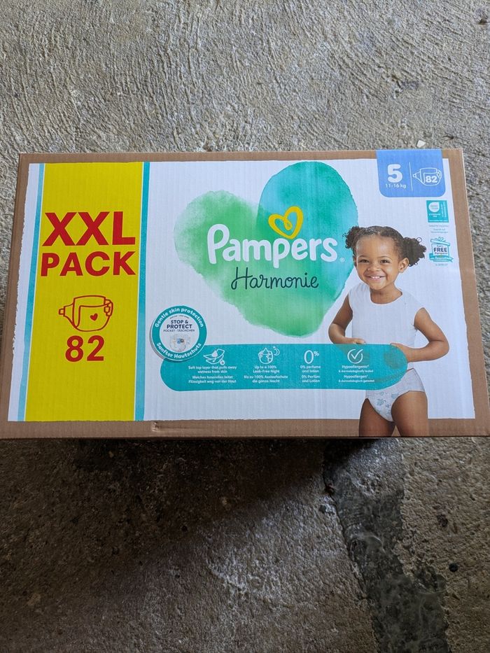 Maxi pack de couches Pampers Harmonie taille 5