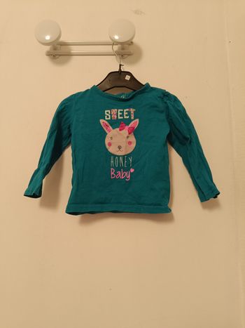 Tee-shirt manches longues In Extenso "Sweet Honey Baby" - 9 mois