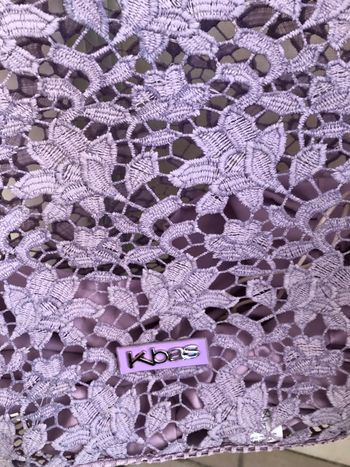 Cabas dentelle coloris parme