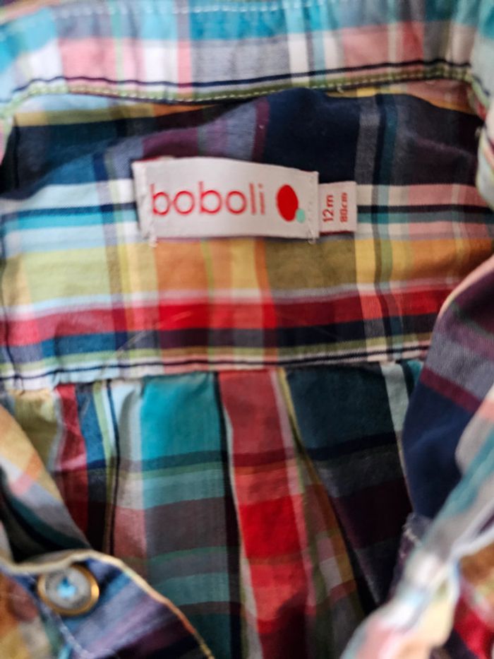 Lot de 2 chemises manche courte 1 an - photo numéro 2