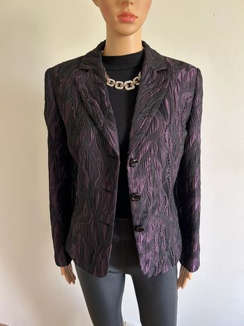 Veste noire et violette Christine Laure taille française 40 jamais portée