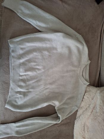 Pull blanc délavé