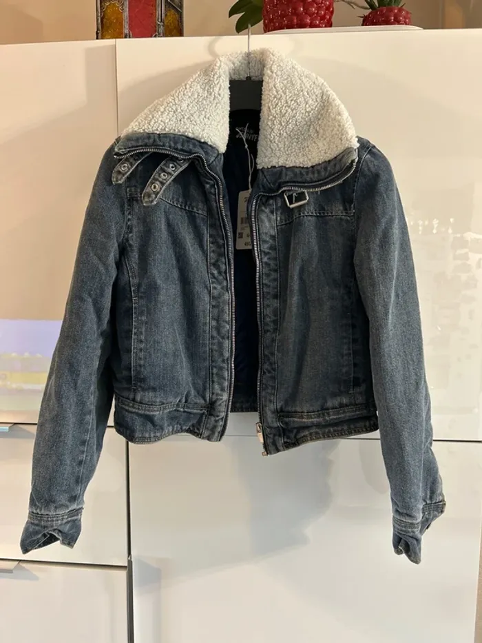 Veste jeans aviateur