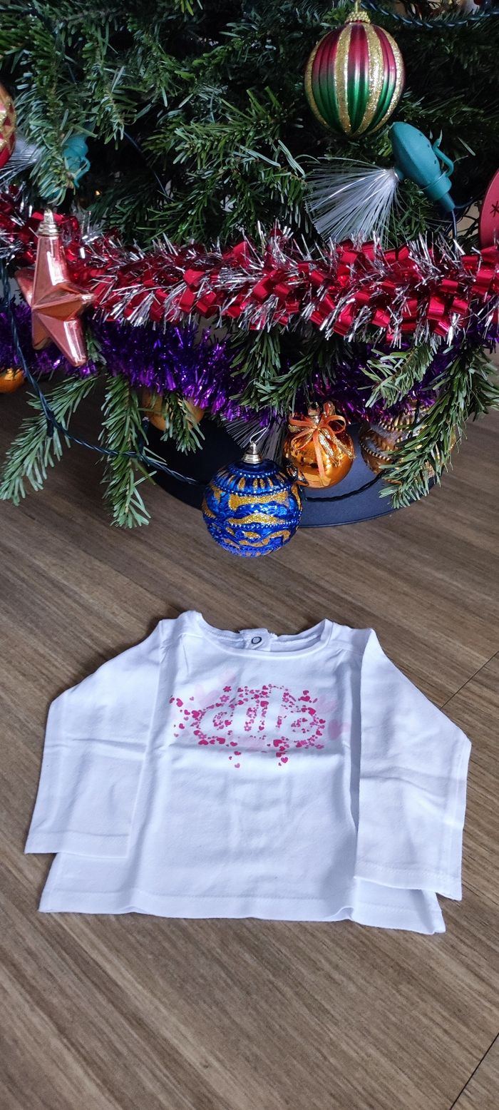 Lot de 2 Tee-shirts manches longues bébé fille - 6 mois (68 cm)🌸 - photo numéro 3