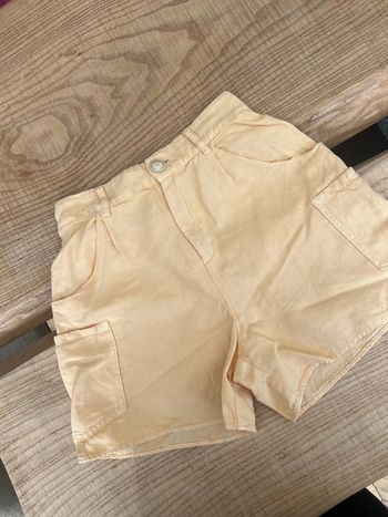 Été fille Short Zara taille 11-12 ans 11 12 été taille haute chino jaune orange