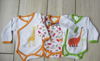 Lot de 3 bodies 3 mois