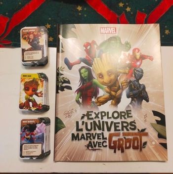 Carte explore l'univers Marvel avec groot 2024