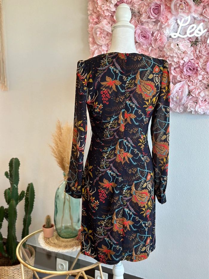 Robe fluide à motifs floraux et feuillages, taille 36 - See U Soon - photo numéro 8