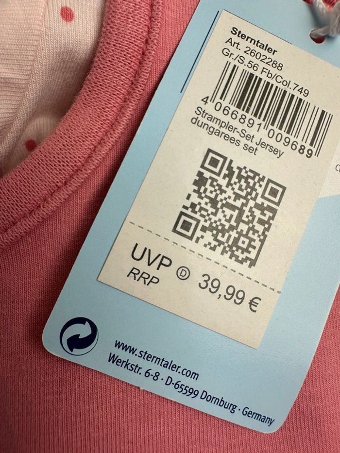 Ensemble salopette et t-shirt manches longues taille 3-6 mois Sterntaler - photo numéro 4