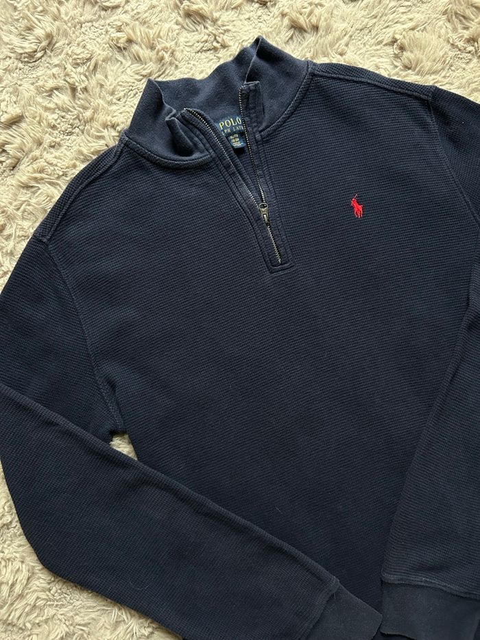Sweat zippé 1/4 Ralph Lauren XL homme blue navy - photo numéro 2