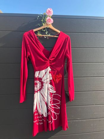 robe en jersey rouge