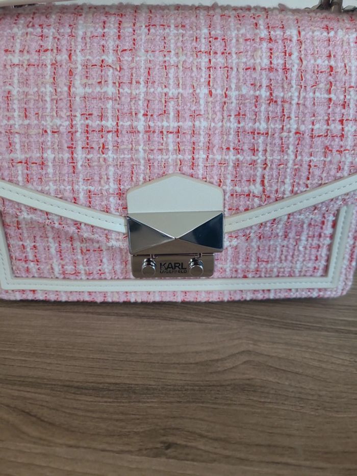 Sac à main Karl Lagerfeld Rose modele "style boucle shoulder bag" - photo numéro 2