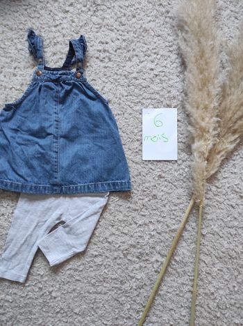 Lot robe en jean + legging - 6 mois