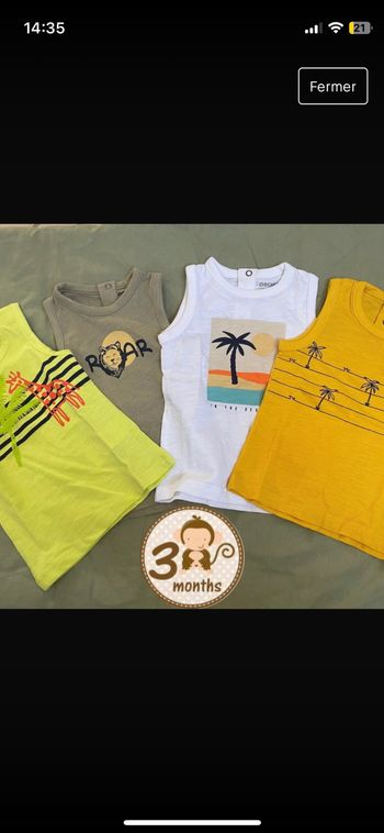 Lot débardeurs bébé