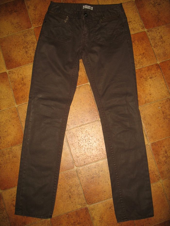 PANTALON DROIT MARRON FILLE "DDP" - 16 ANS - n°01