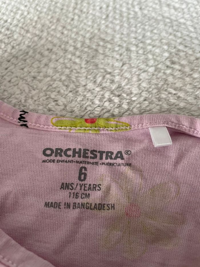 Robe violette fleurs fille Orchestra 6 ans - photo numéro 4