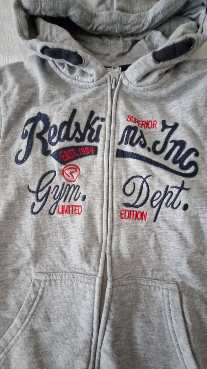 sweat zippé a capuche redskins - photo numéro 2