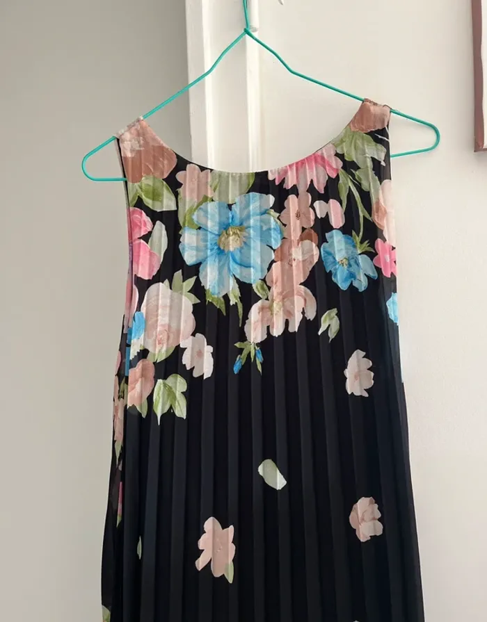 Robe d’été longue noire/multicolore T40/42 très bon état - photo numéro 6