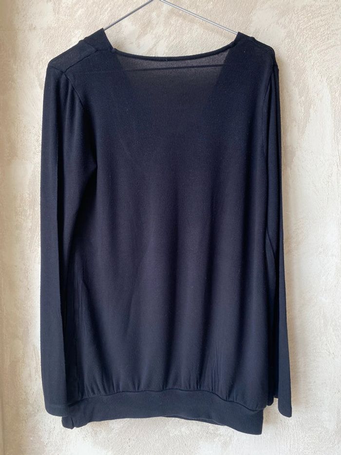 Pull noir léger col bénitié 38/40 - photo numéro 6