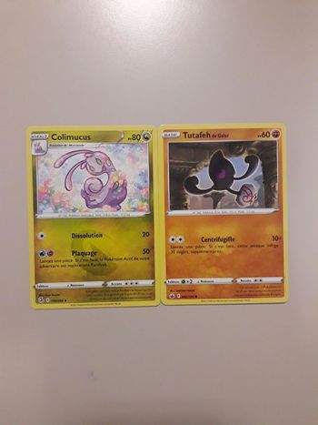 Colimucus + Tutafeh de Galar lot de 2 cartes Pokémon neuves