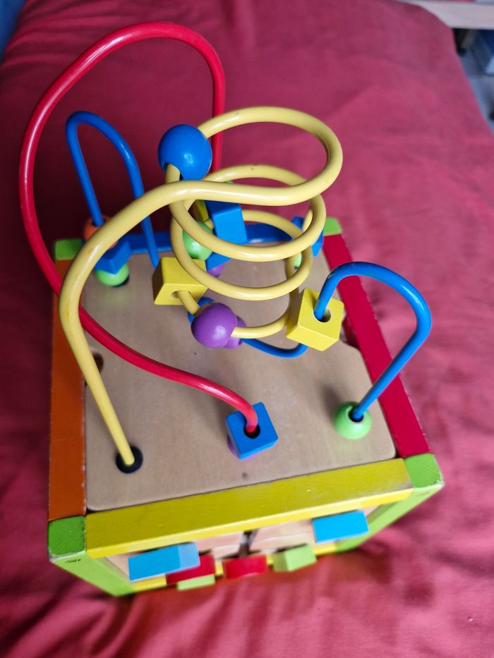 Cube d'activité et d'éveil en bois - photo numéro 8