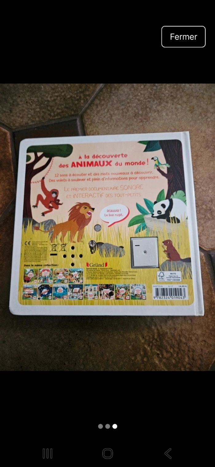 Livre pour enfant animaux sonore - photo numéro 3