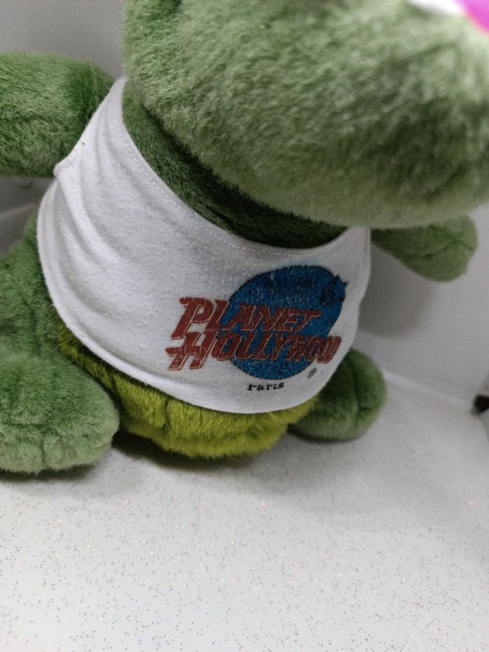 Peluche plush Teddy crocodile Disneyland planète Hollywood alligator Disney 90 vintage rare - photo numéro 2